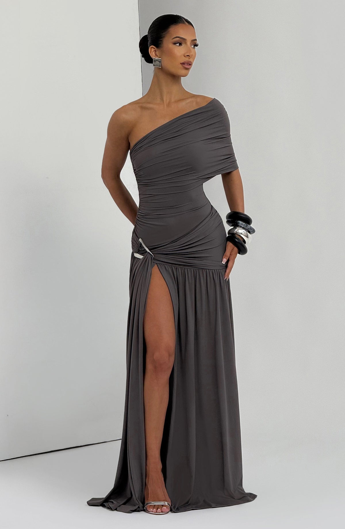 Monica Maxi Dress - Charcoal