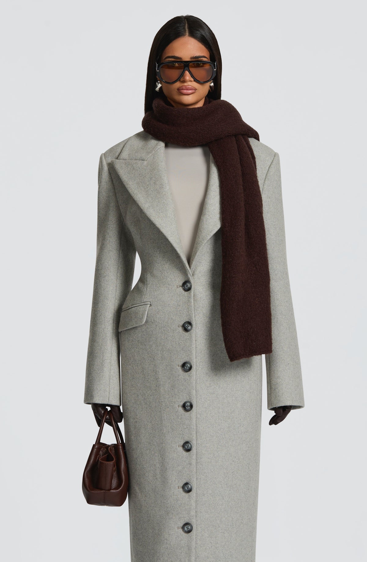 Talin Scarf - Plum Brown
