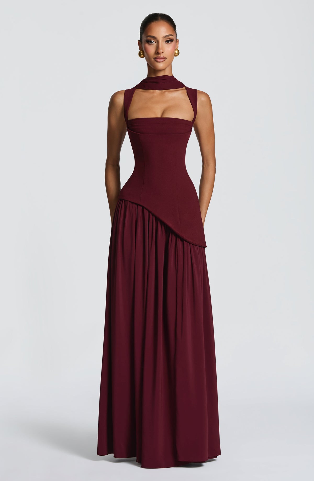 Tullulah Maxi Dress - Cherry Lacquer