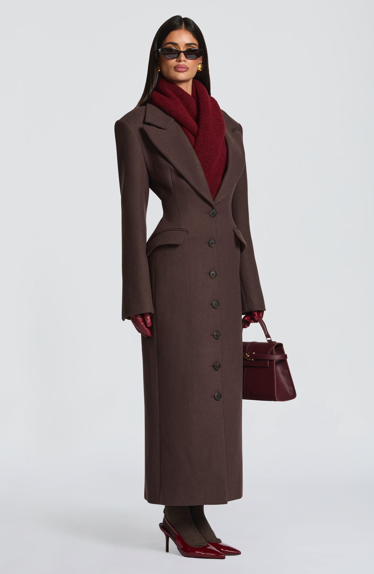 Ursula Coat - Plum Brown
