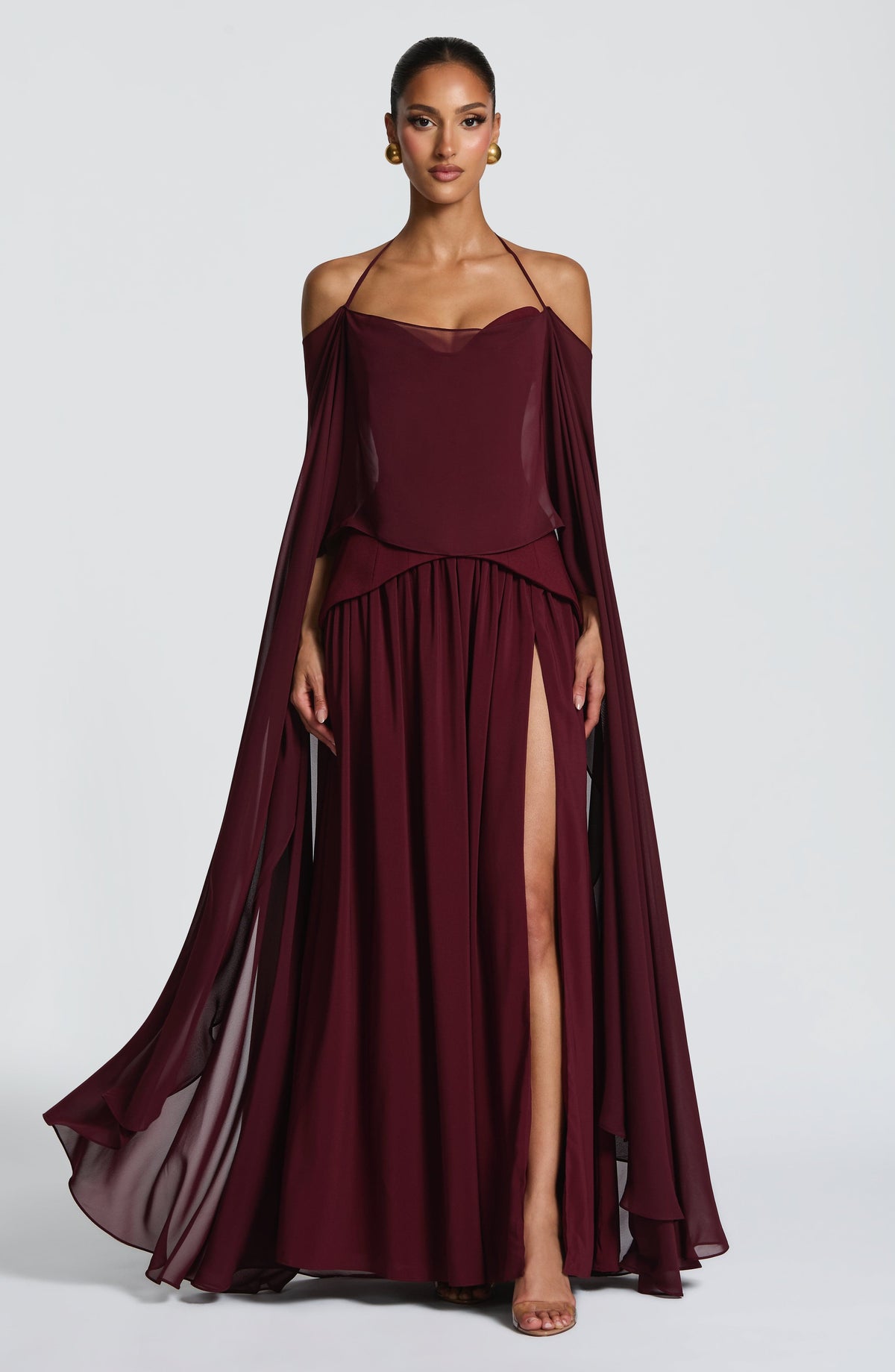 Vietta Maxi Dress - Cherry Lacquer