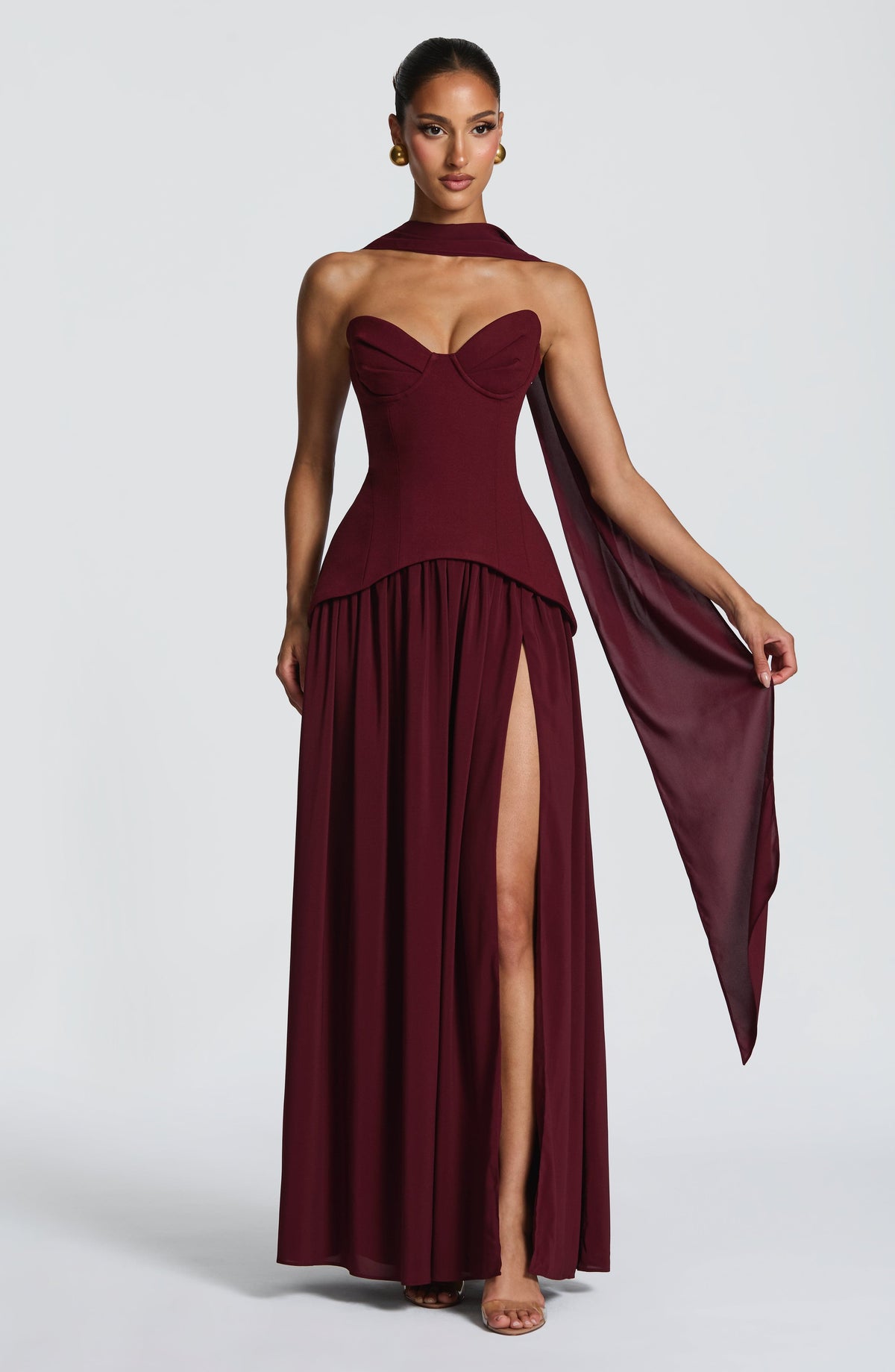 Vietta Maxi Dress - Cherry Lacquer